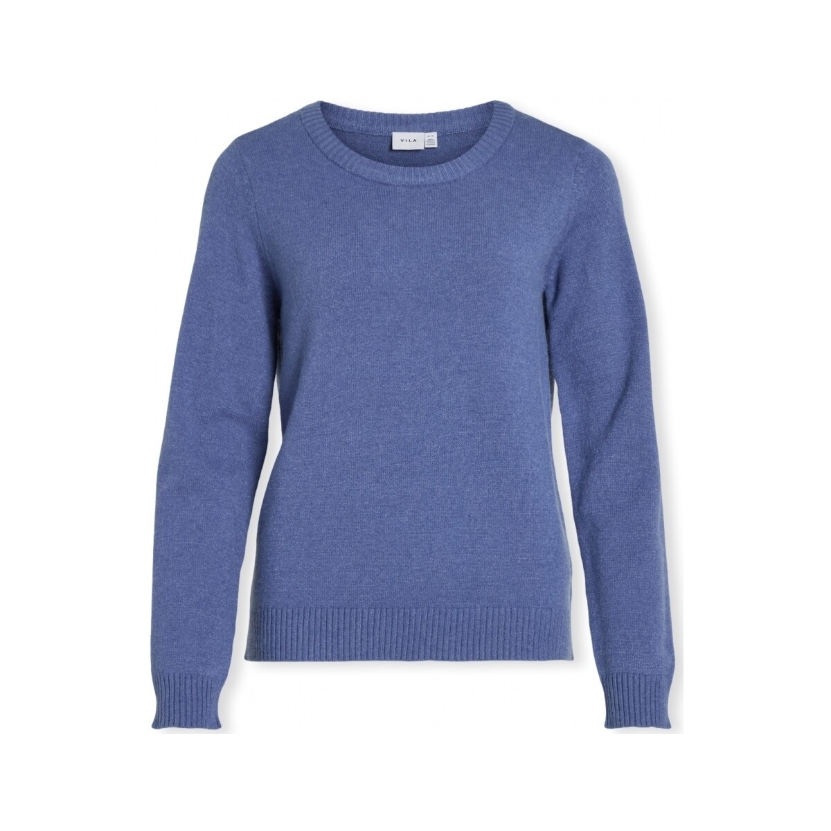 Vila  Noos Ril O-Neck L/S - Bijou Blue  Modrá