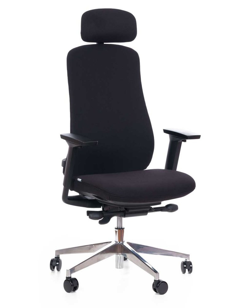 Kancelářská ergonomická židle Sego Terra — látka, více barev, nosnost 120 kg černá