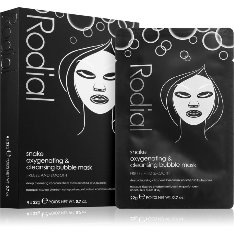 Rodial Snake Oxygenating & Cleansing Bubble Sheet Masks antioxidační plátýnková maska 4 ks