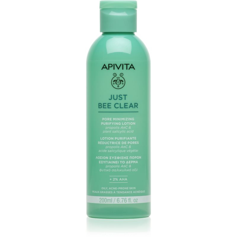 Apivita Just Bee Clear Pore Minimizing Lotion péče na rozšířené póry a černé tečky 200x1 ml
