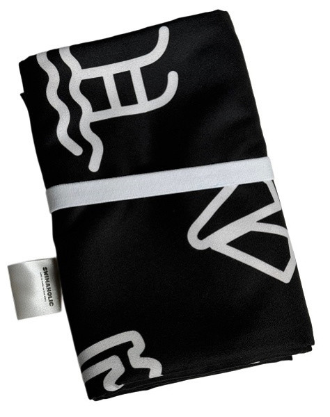 Ručník Swimaholic Swimming World Microfibre Towel Černá