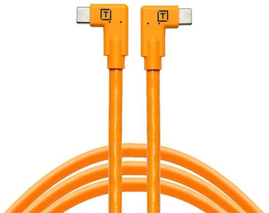 Tether Tools Pro USB-C na USB-C (zahnuté konektory) 4,6 m oranžový CUC15RT2RT-ORG