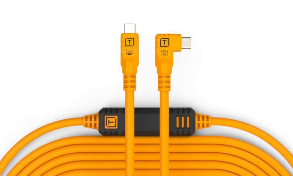 Tether Tools Pro USB-C na USB-C (zahnutý konektor) 9,4 m oranžový CUC31RT2-ORG