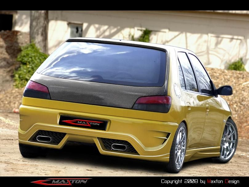 Maxtondesign Zadní nárazník Peugeot 306 Standard Version Phase 2 & 3 1997-2001