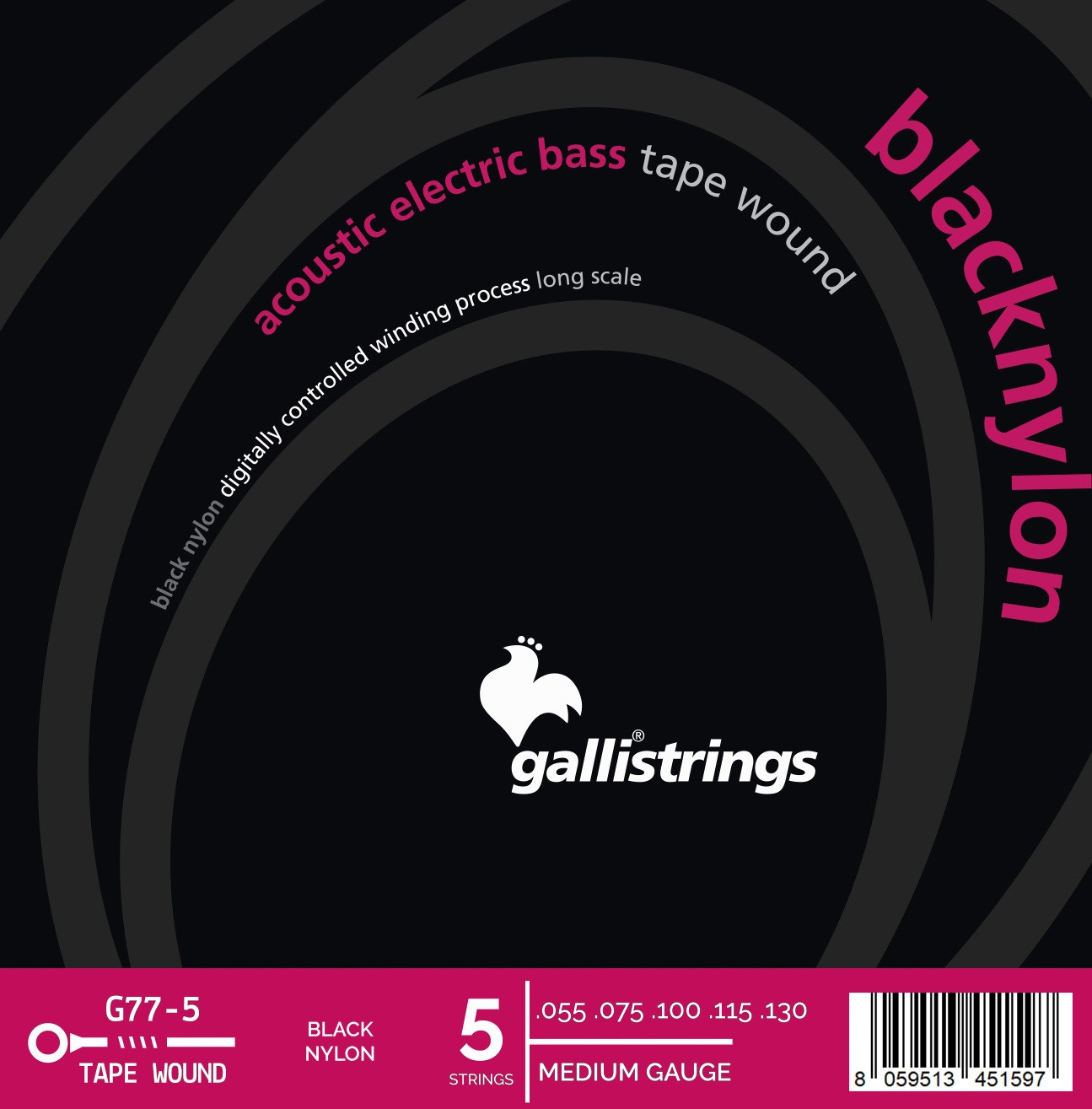 Galli BASS BLACK NYLON 5-Strings  G77-5