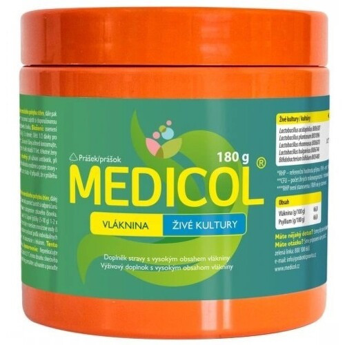 Medicol vláknina/živé kultury 180g