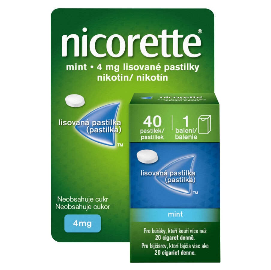 NICORETTE Mint 4 mg Lisované pastilky 40 kusů