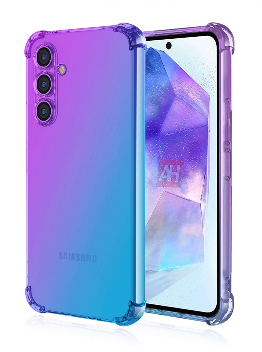 Kryt TopQ Samsung A55 Shock duhový fialovo-modrý 126556