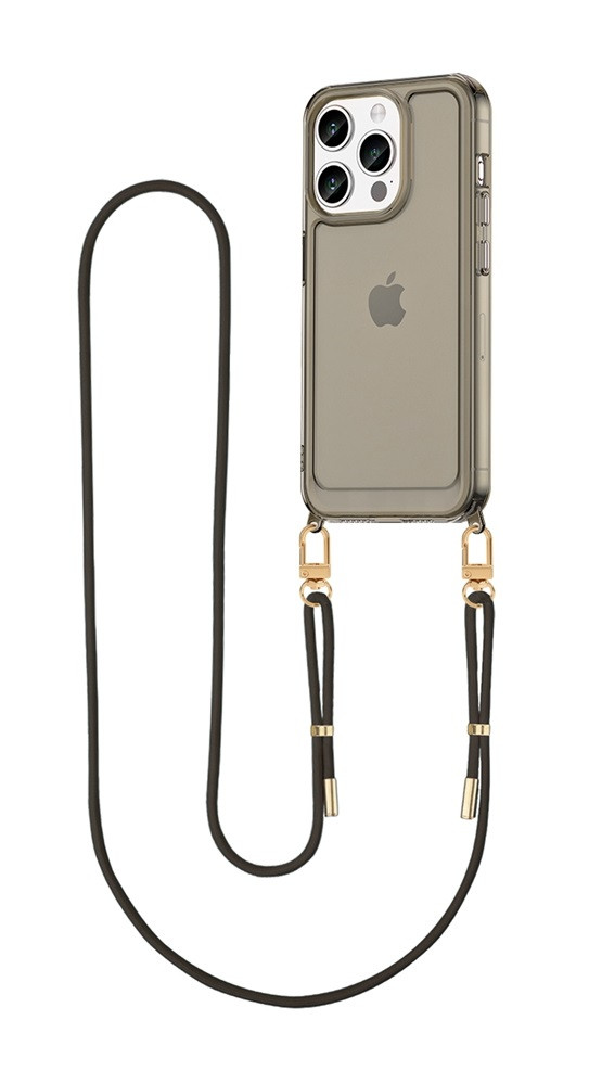 Kryt TopQ Esthetique iPhone 15 Pro s černou šňůrkou tmavý 126532