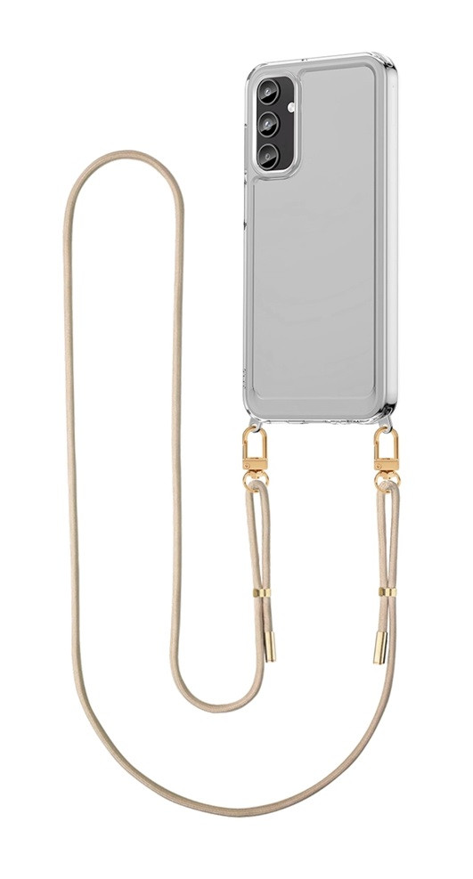 Kryt TopQ Esthetique Samsung A15 s béžovou šňůrkou průhledný 126521