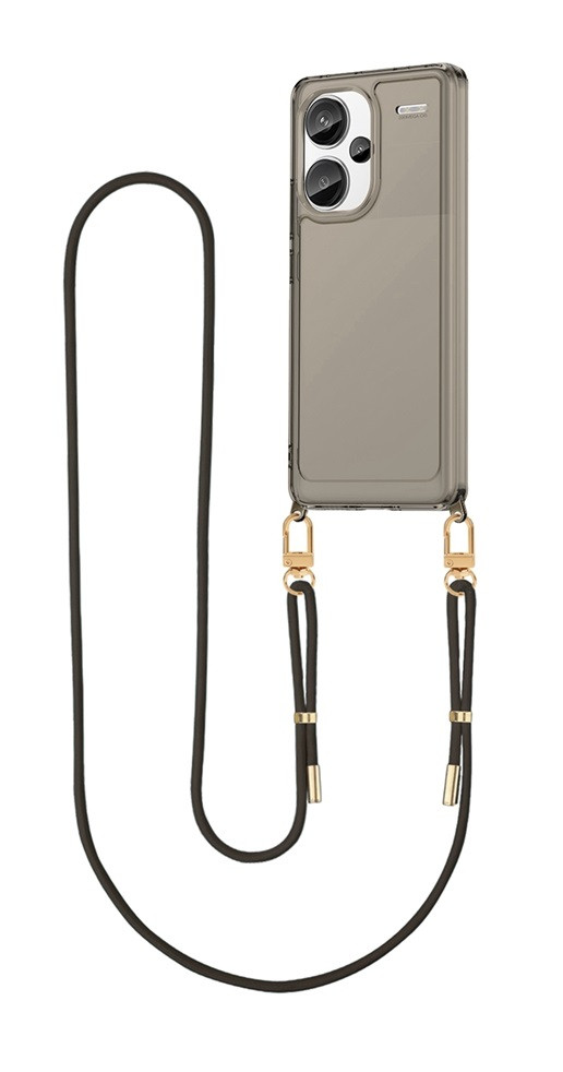 Kryt TopQ Esthetique Xiaomi Redmi Note 13 Pro+ 5G s černou šňůrkou tmavý 126515
