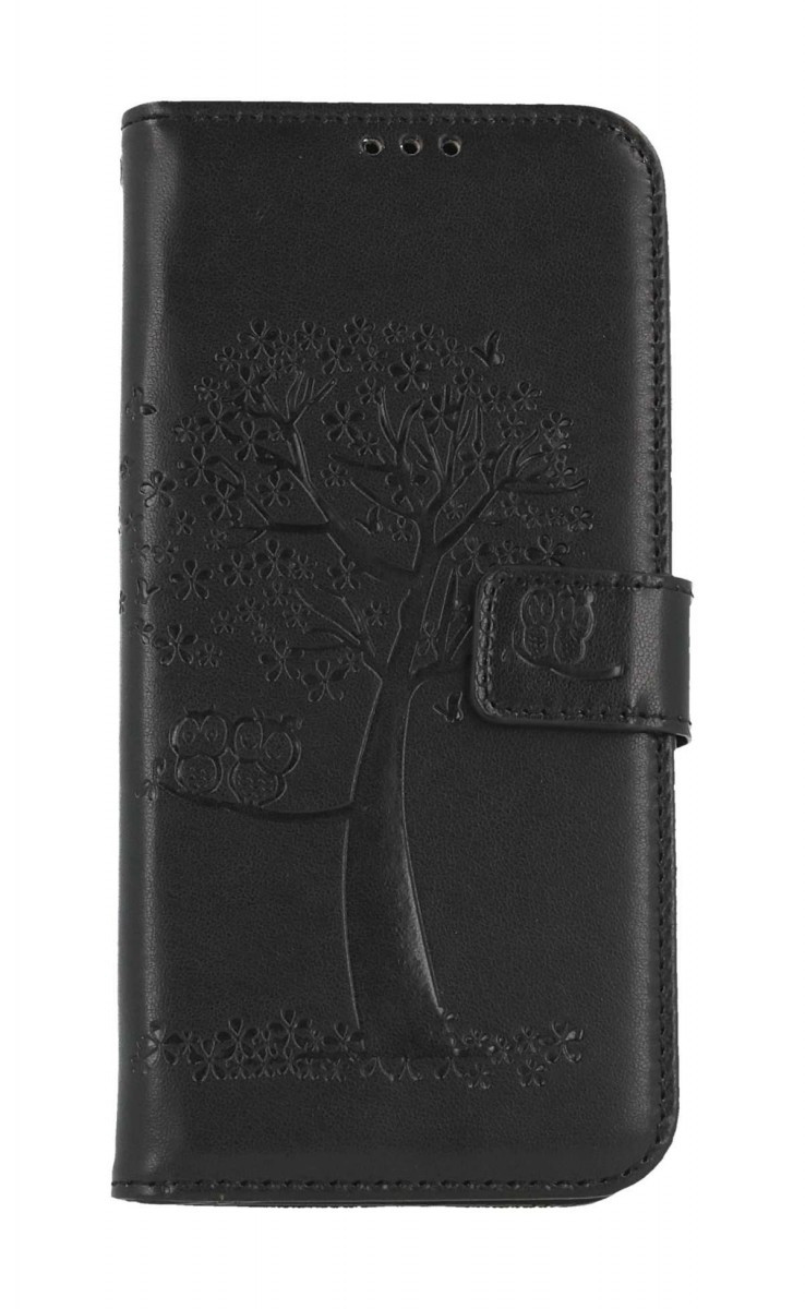 Pouzdro TopQ Samsung A55 knížkové Černý strom sovičky 126473