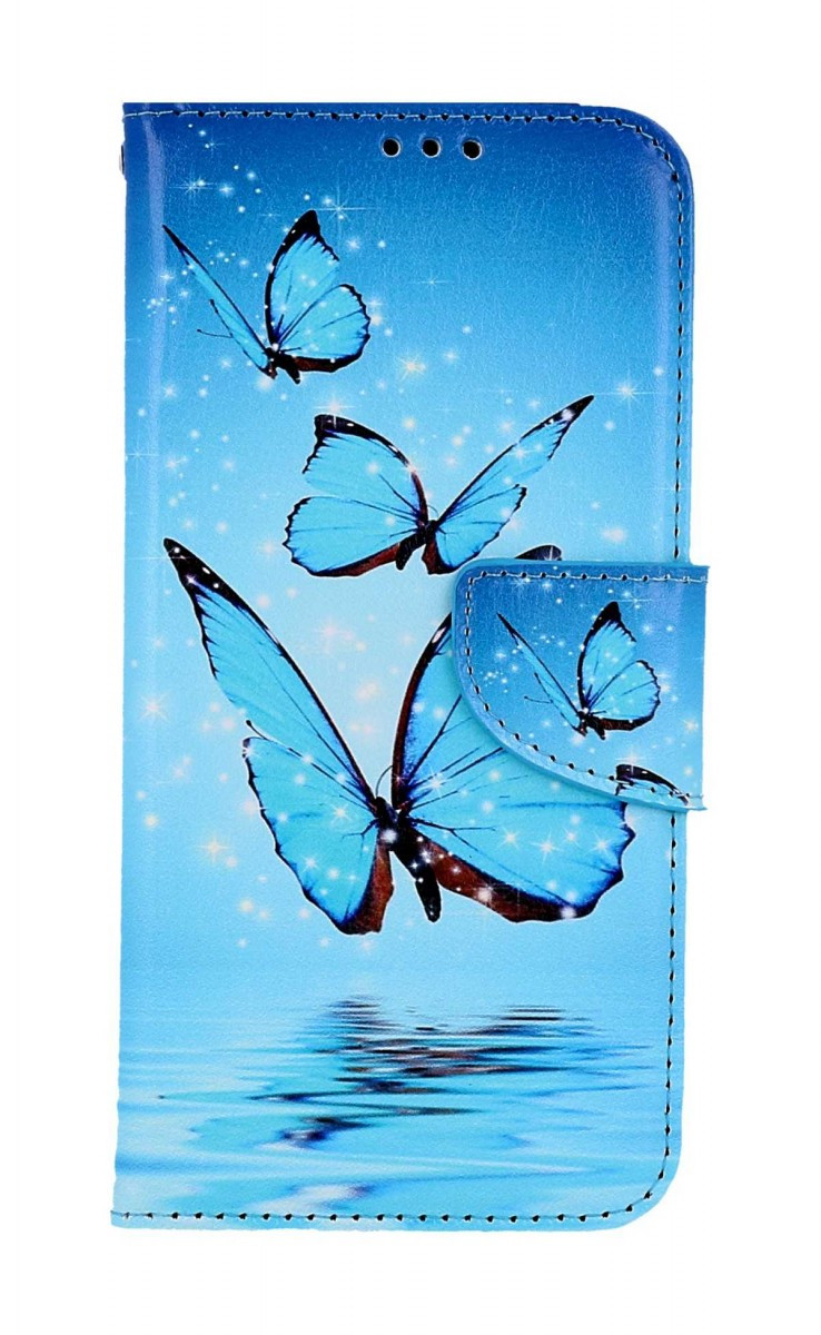 Pouzdro TopQ Samsung A55 knížkové Modří motýlci 126445