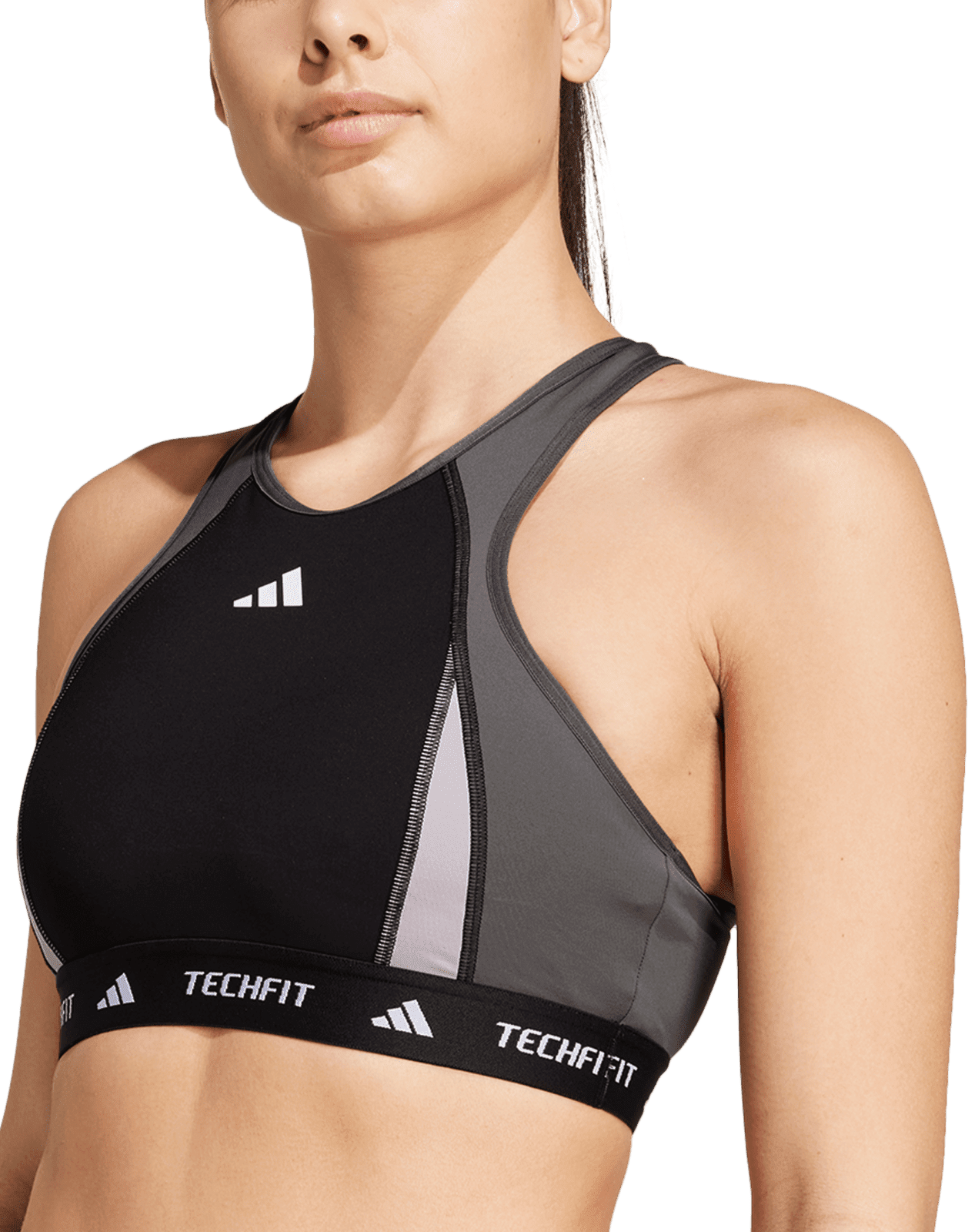 Podprsenka adidas  TECHFIT Medium-Support High-Neck BRA