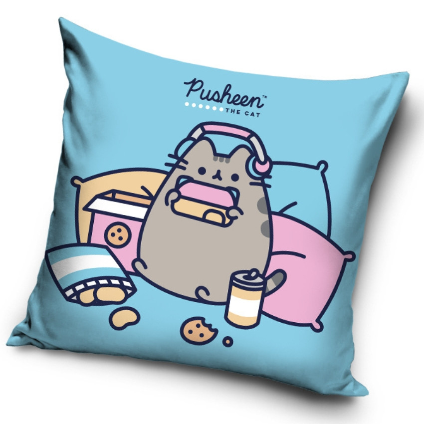 Carbotex Povlak na polštářek 40x40 cm - Kočička Pusheen Chill Time