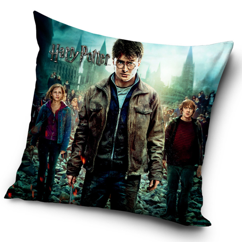 Carbotex Povlak na polštářek 40x40 cm -  Harry Potter a čarodějové