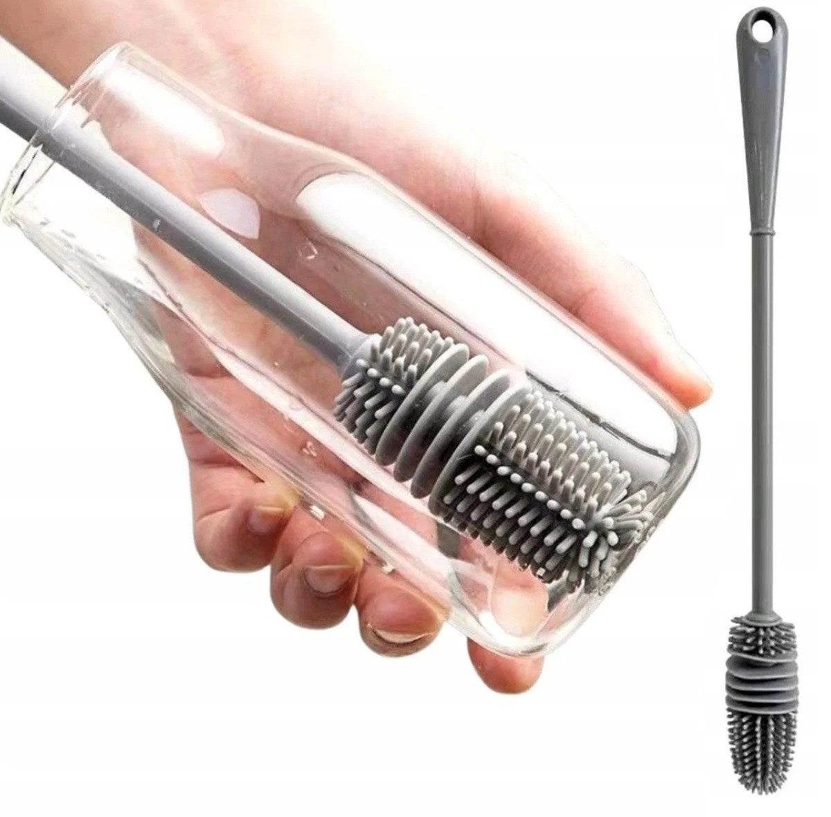 Silikonový kartáč na čištění lahví