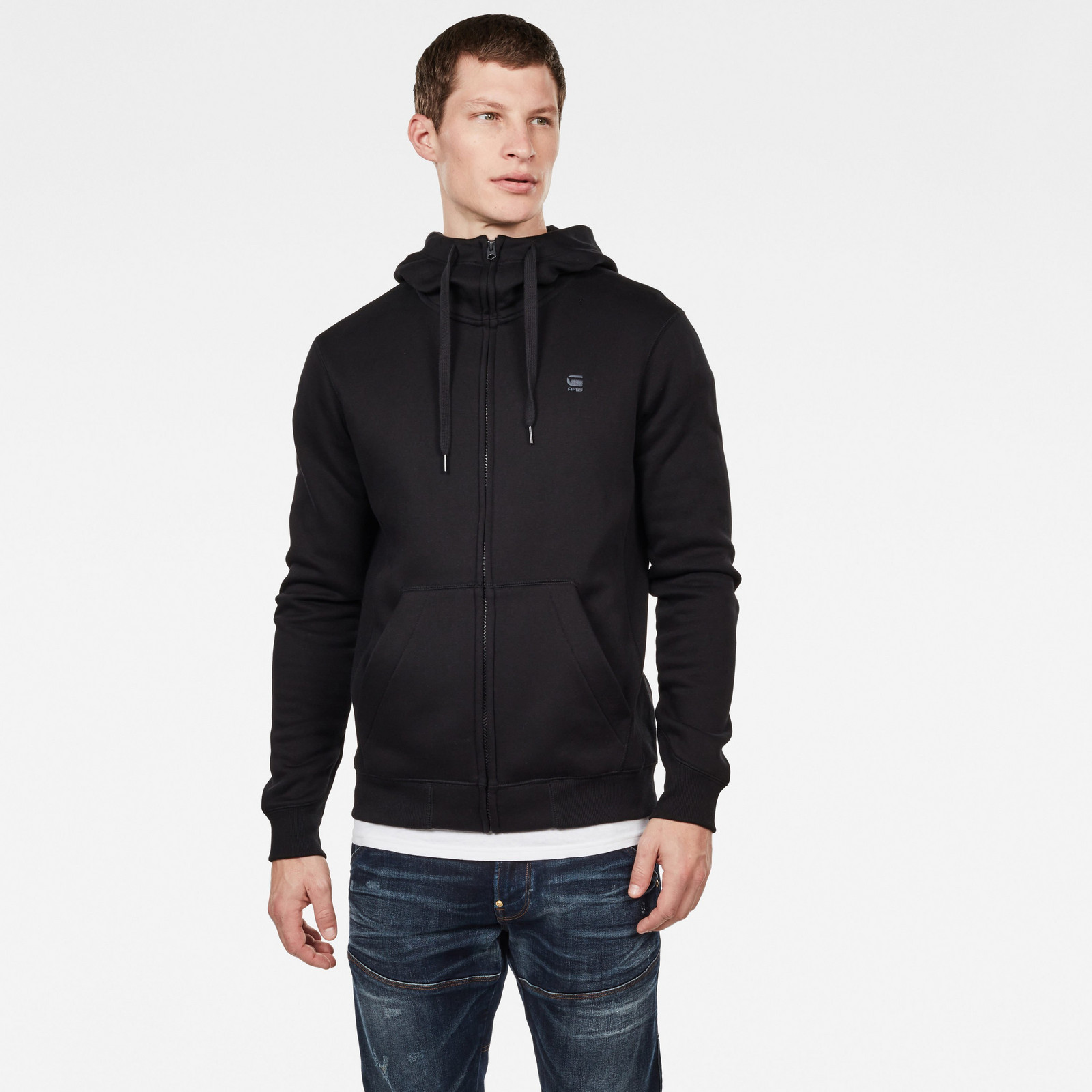 G-STAR Sweatshirt - Premium core hdd zip sw l\s black