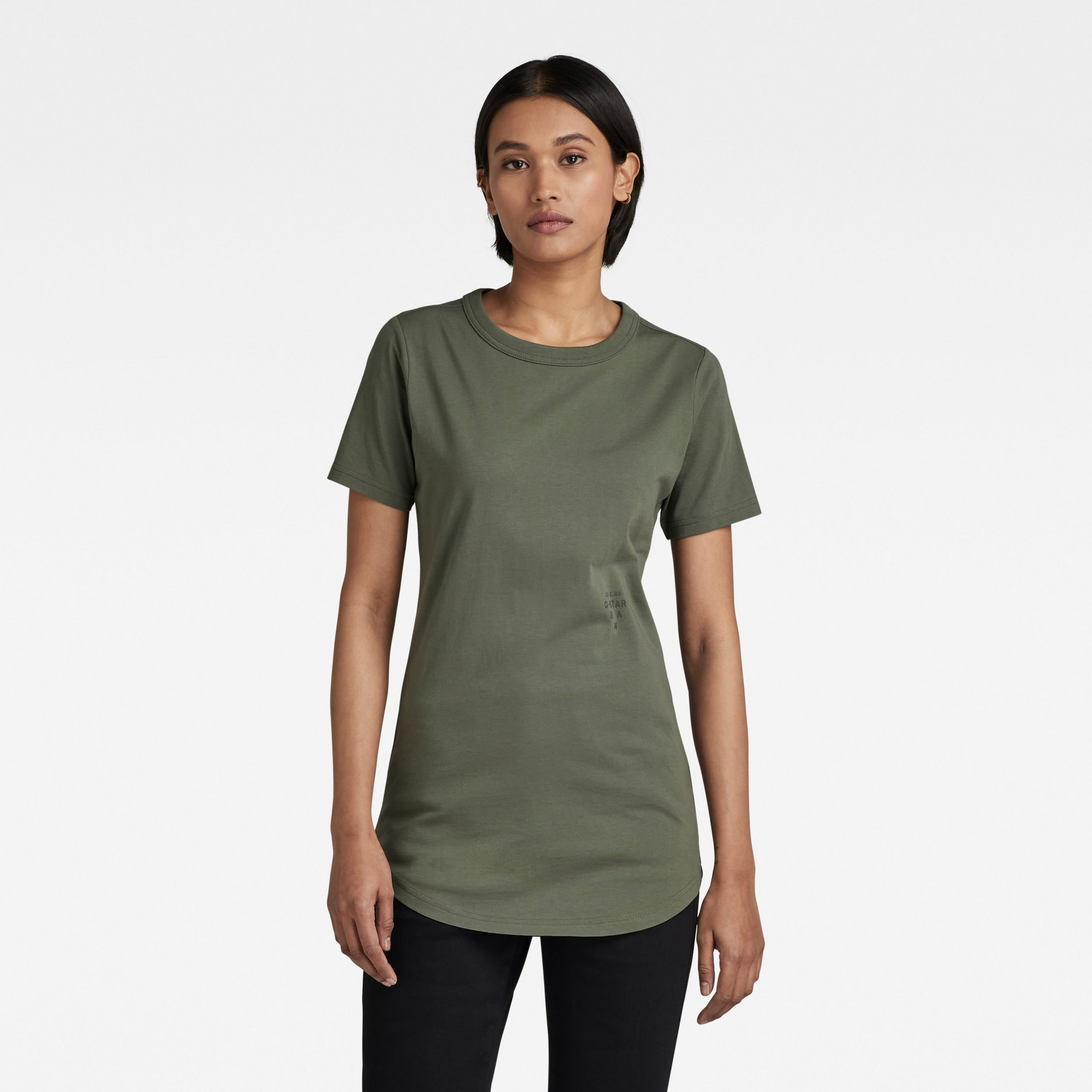 G-STAR T-shirt - Mysid long slim logo r t wmn green
