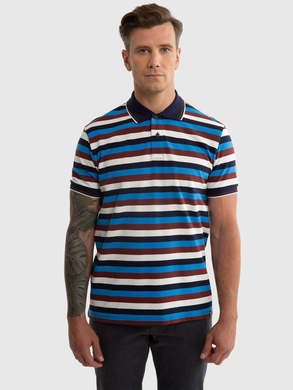 Big Star Man's Polo T-shirt 152412 000 Multicolor