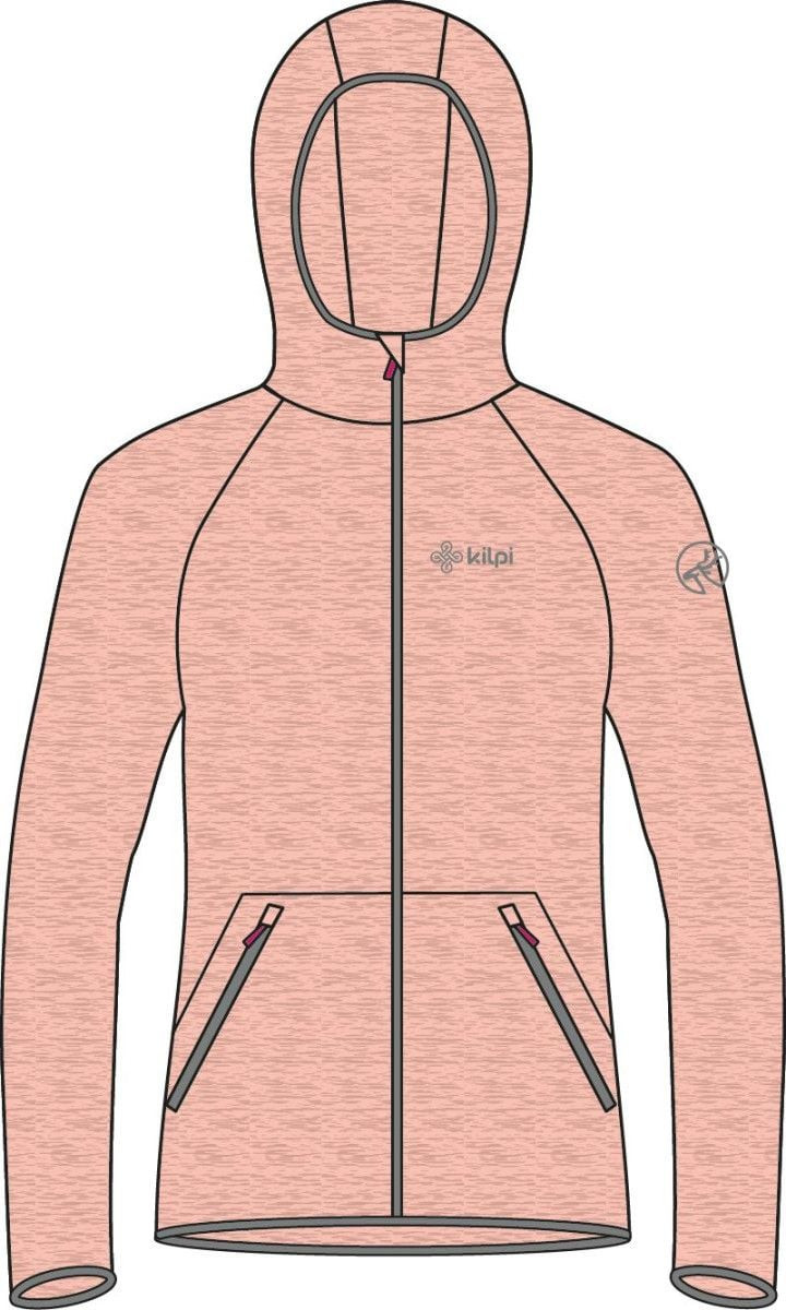 Dívčí lehká sportovní mikina s kapucí Kilpi MEMPHIS-JG Korálová