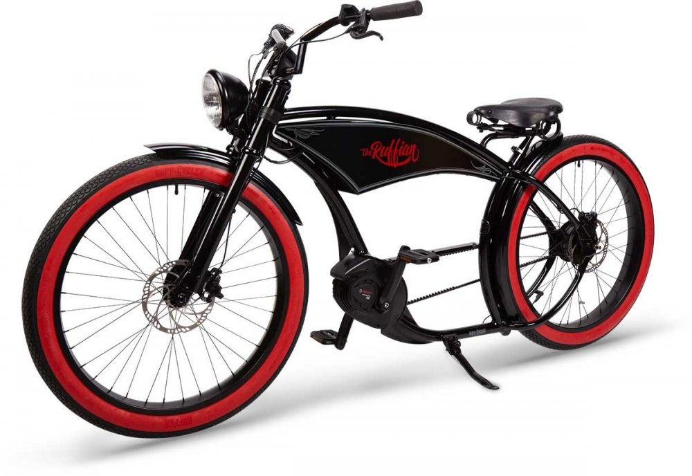 E-BIKE THE RUFFIAN Black/Red Wall 500 Wh