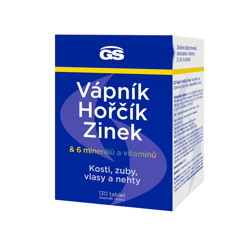 GS Vápník, hořčík, zinek 130 tablet