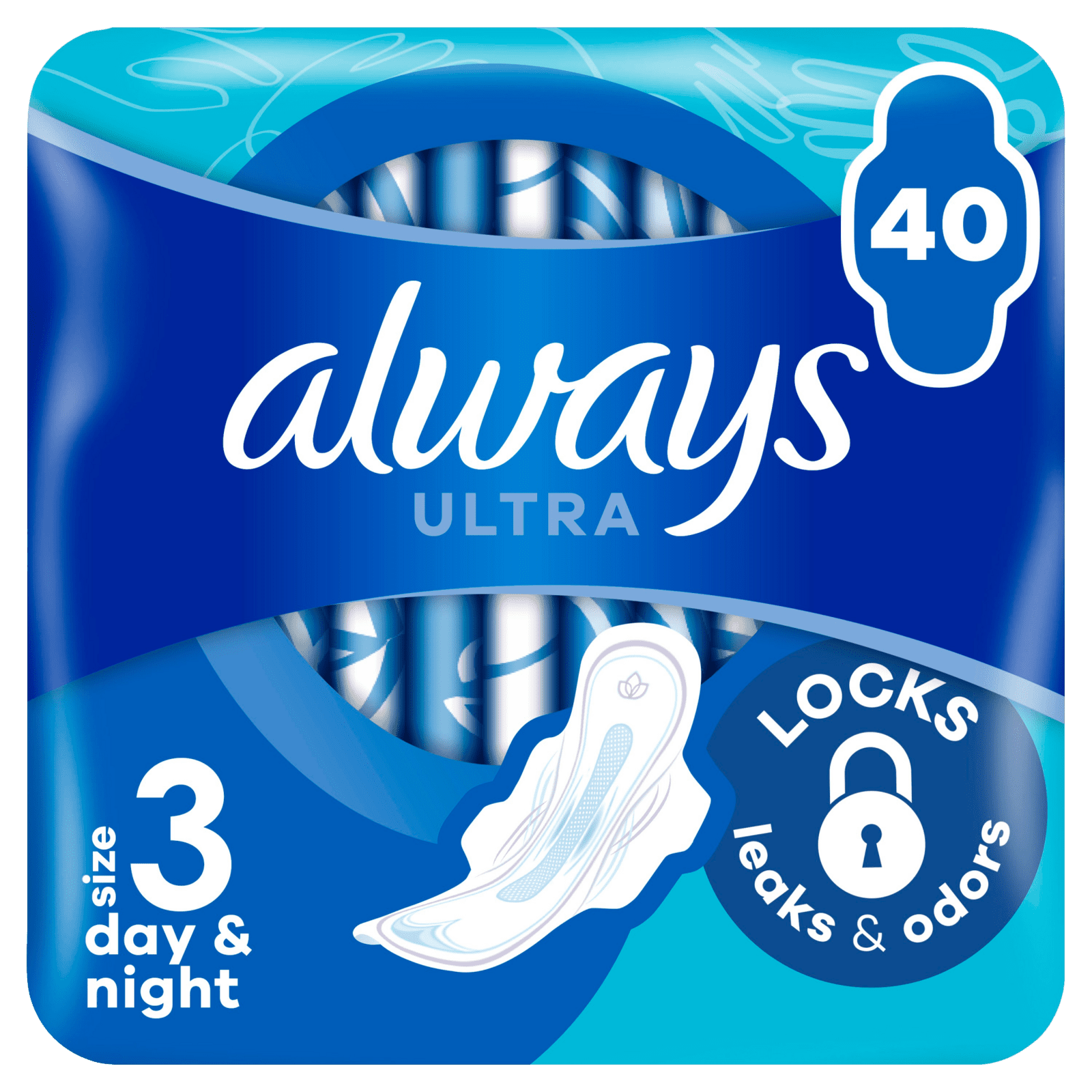 ALWAYS Ultra Day & Night hygienické vložky (vel. 3) s křidélky