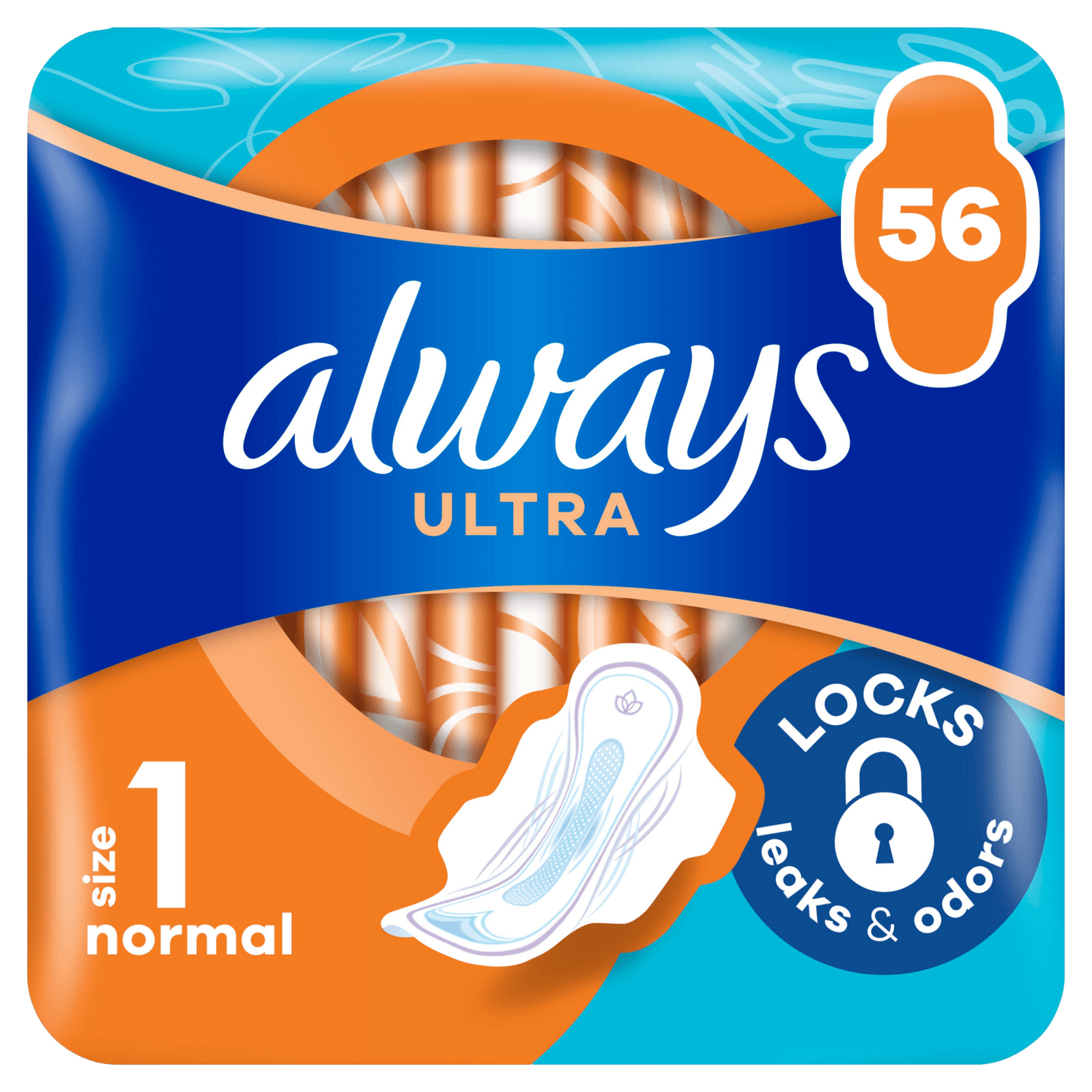 ALWAYS Ultra Normal hygienické vložky (Vel. 1) s křidélky 56 ks