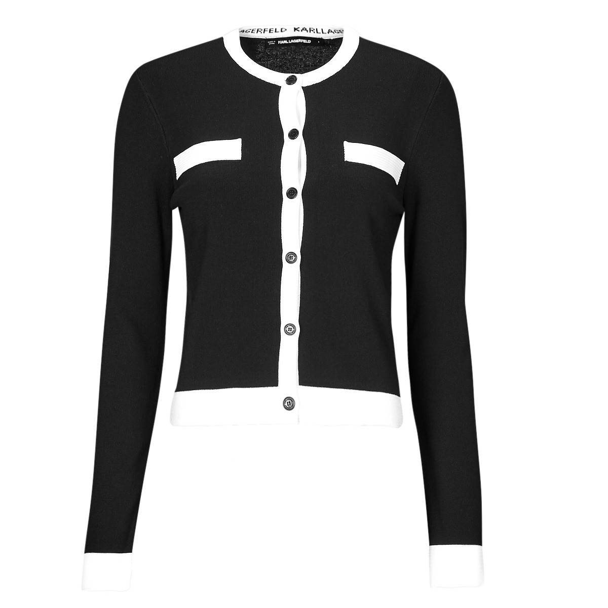 Karl Lagerfeld  CLASSIC LSLV CARDIGAN  Černá