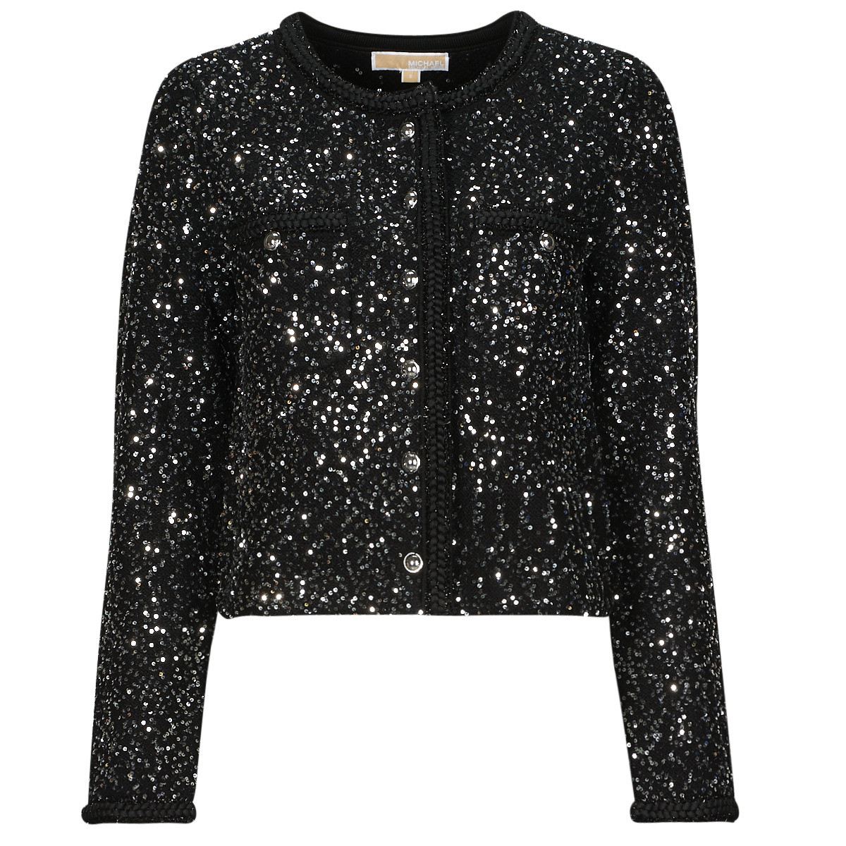 MICHAEL Michael Kors  SEQUIN PKT SNAP JKT  Černá