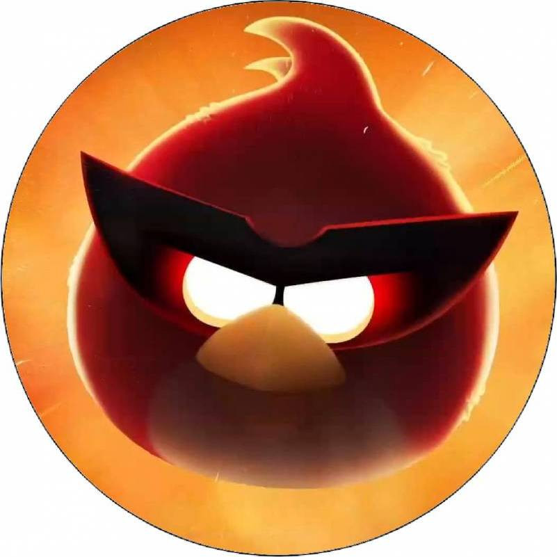 Jedlý papír Angry birds Red v brýlích 19,5 cm