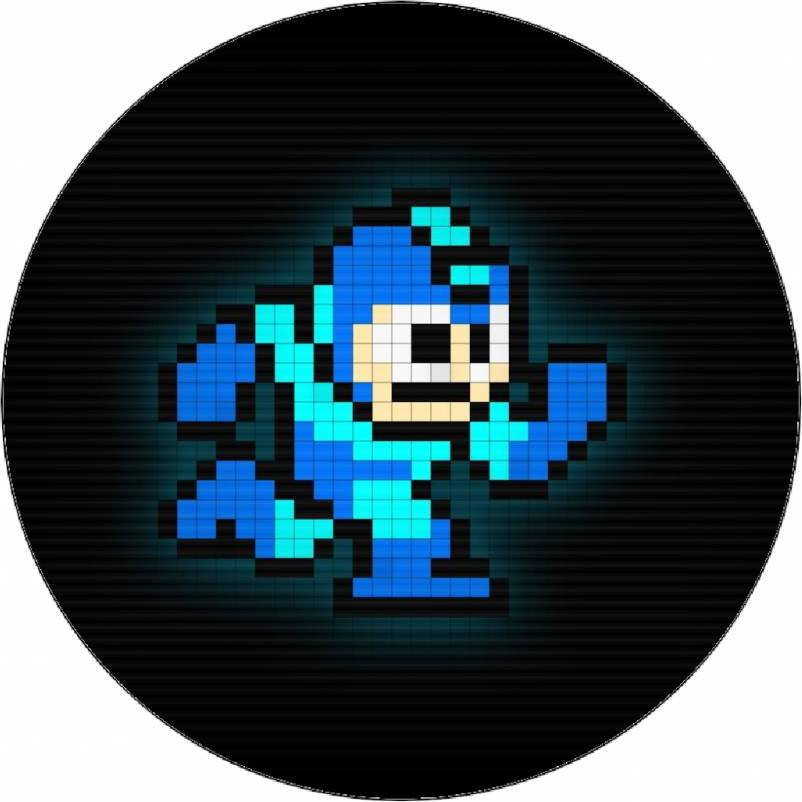 Jedlý papír Mega Man pixely 19,5 cm