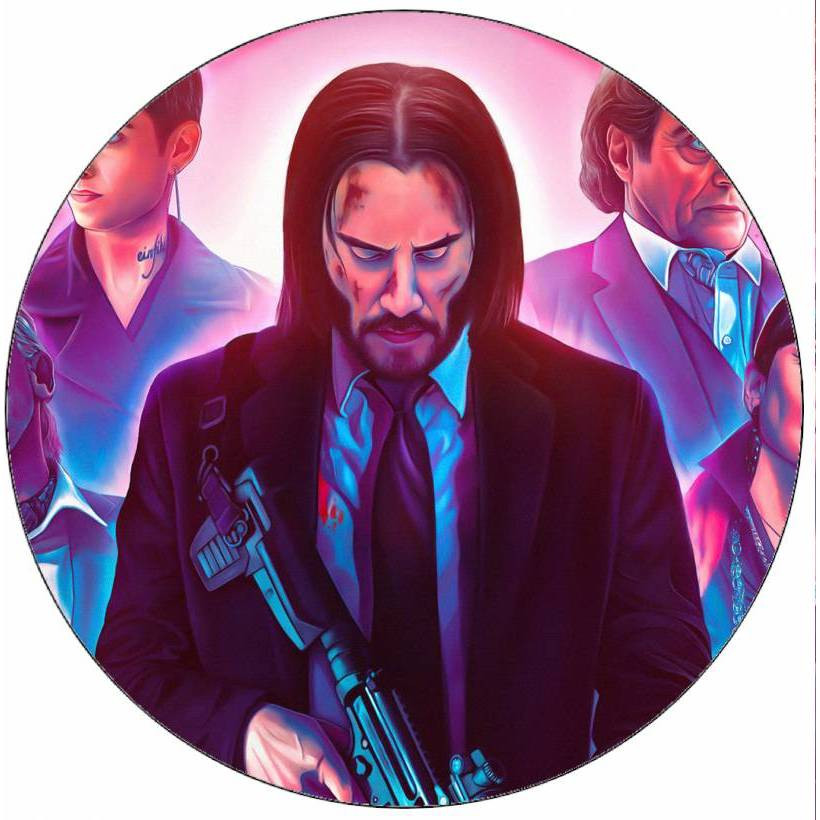 Jedlý papír John Wick postavy 19,5 cm