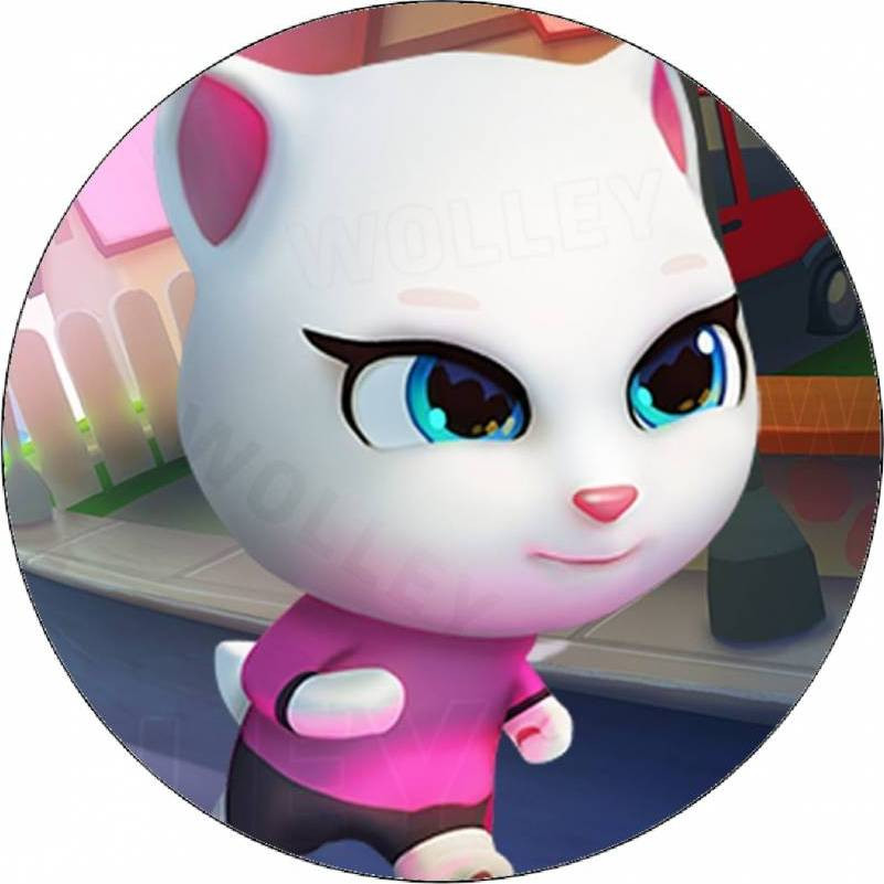 Jedlý papír Talking Angela běžící 19,5 cm