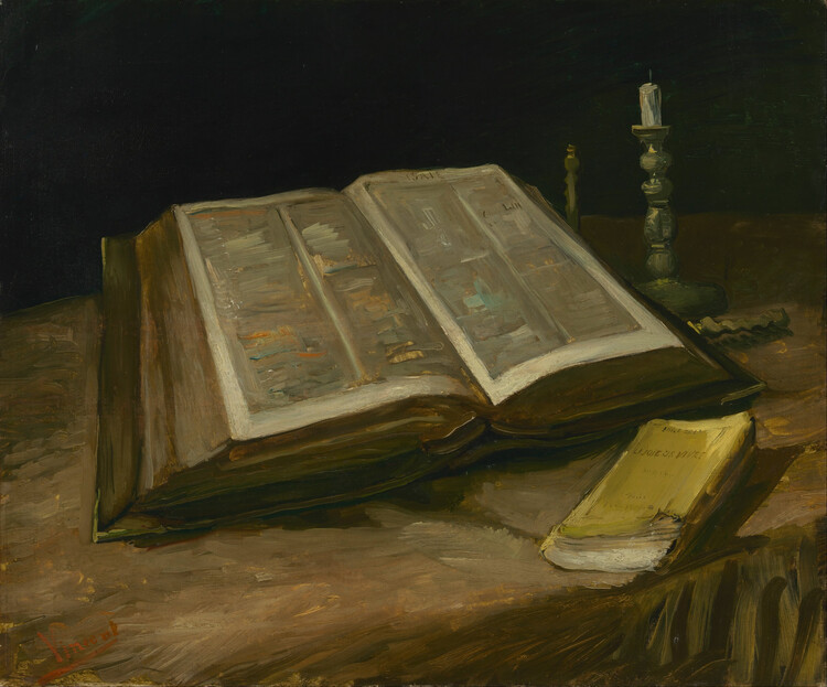 Vincent van Gogh Obrazová reprodukce Still Life with Bible, 1885, Vincent van Gogh, 40 × 35 cm