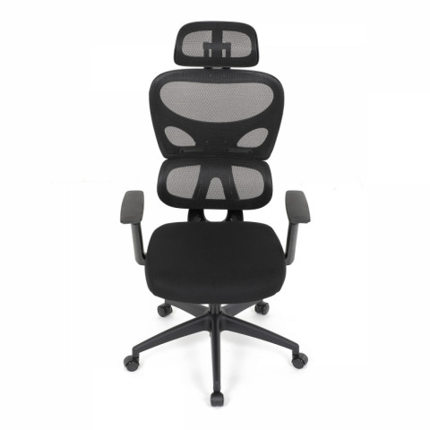 Kancelářská židle, černá síťovina, černý plast, kolečka na tvrdé podlahy KA-K2080 BK KA-K2080 BK Autronic