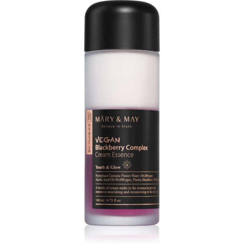 MARY & MAY Blackberry Complex Cream Essence koncentrovaná hydratační esence pro citlivou pleť 140 ml