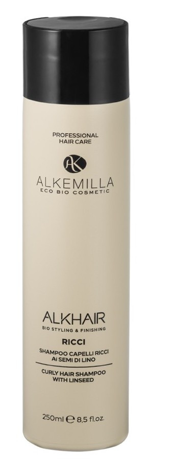 Alkemilla Eco Bio Cosmetics Alkemilla Ricci Přírodní šampón s extrakty lnu na suché a vlnité vlasy 250 ml