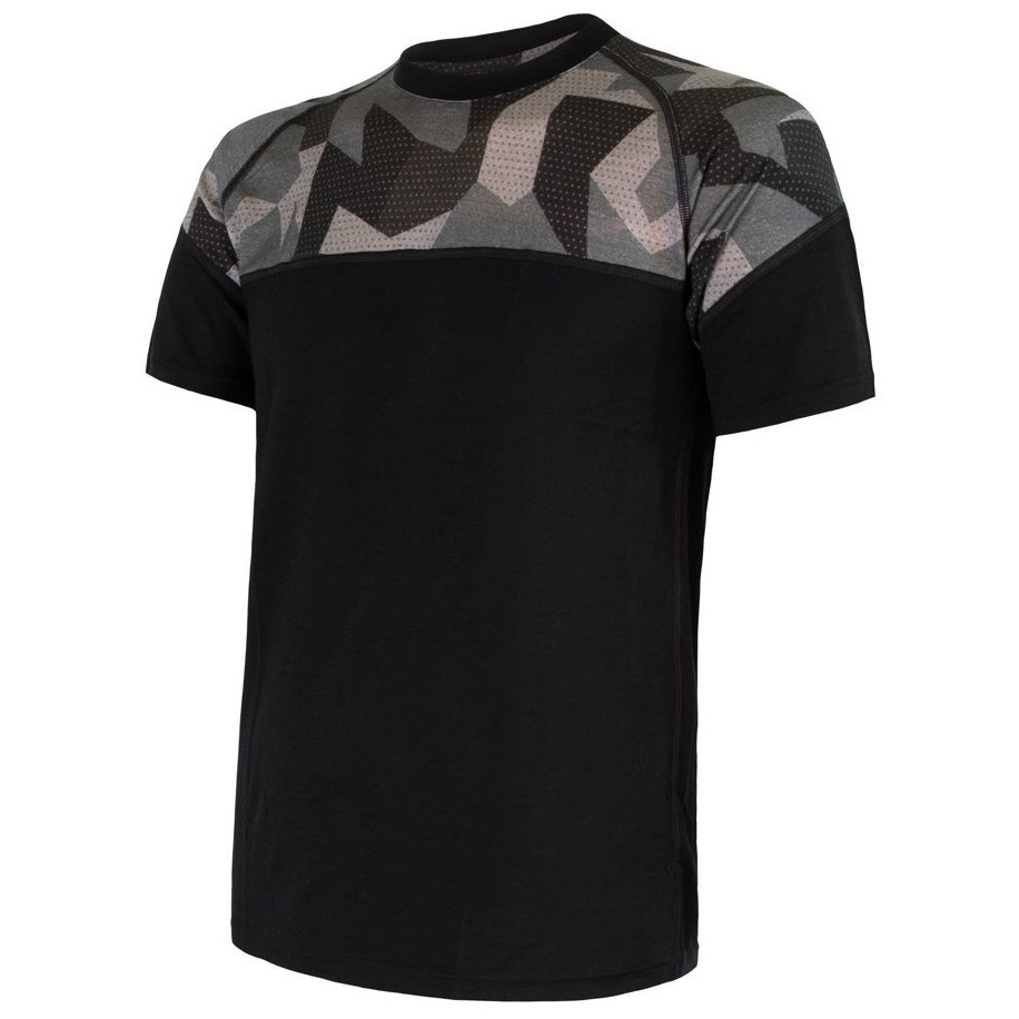 Pánské funkční triko Sensor Merino Impress kr.r. Velikost: L / Barva: černá