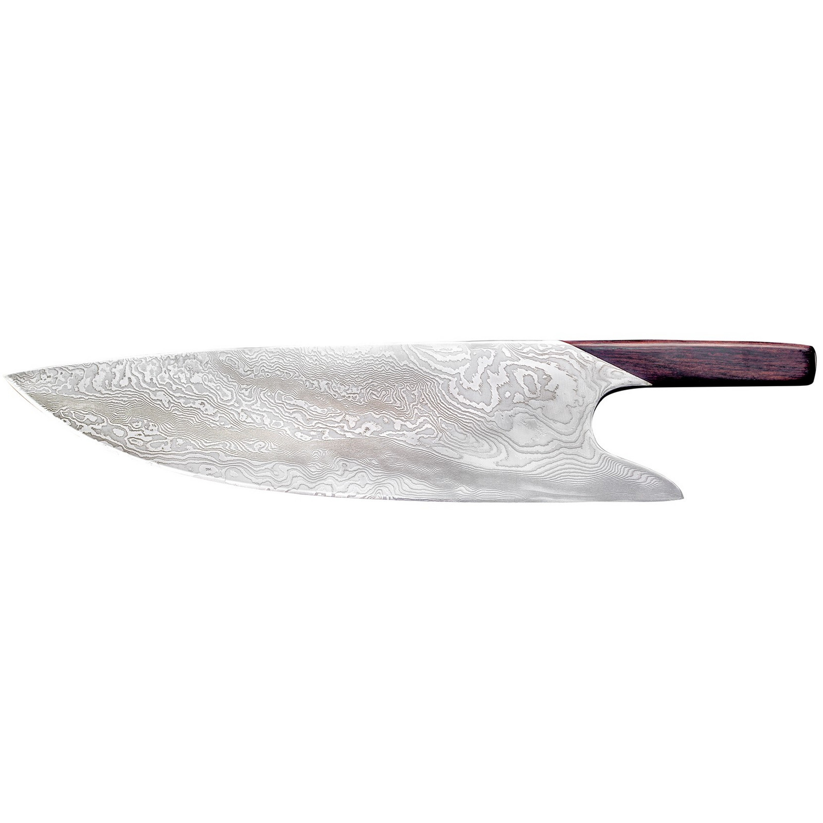 Güde Solingen Kuchařský nůž THE KNIFE GRENADILL DAMASCUS 26 cm, hnědá, Güde