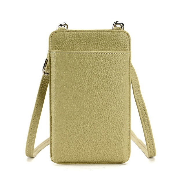 Kabelka TopQ Minimalistic na mobil s popruhem zelená 126644