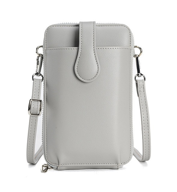 Kabelka TopQ City Chic na mobil s popruhem šedá 126616