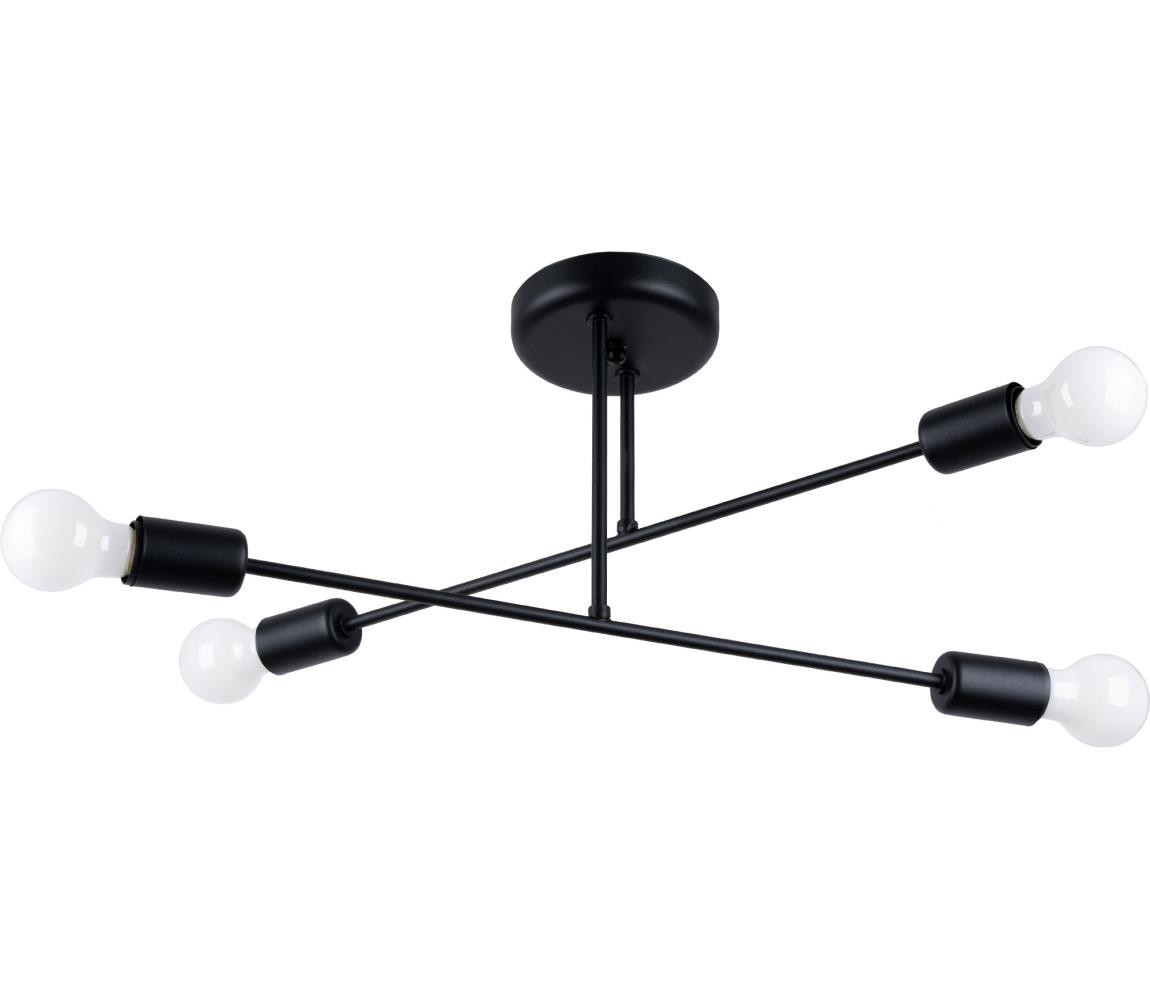 SL.1451 - Lustr na tyči NORAH 4xE27/15W/230V černá