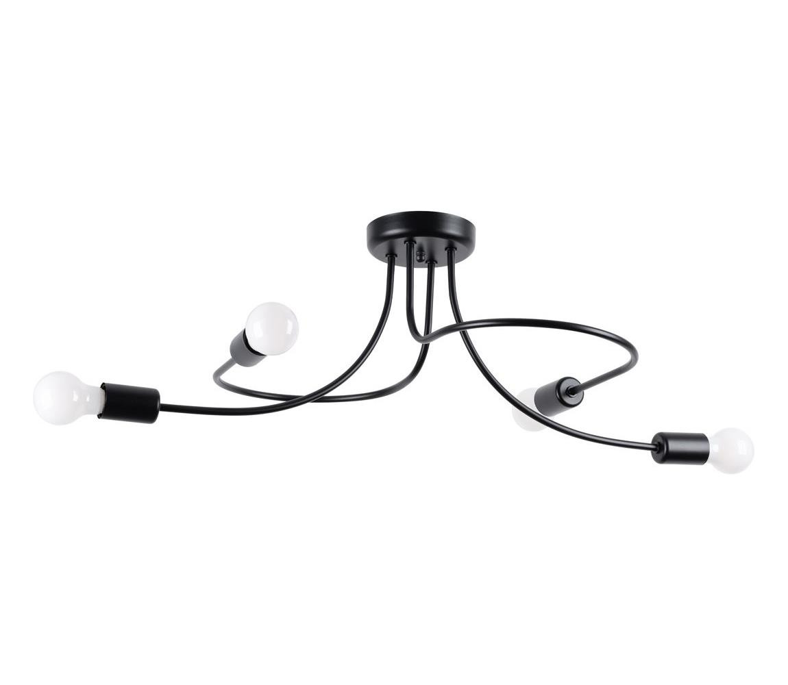 SL.1455 - Lustr na tyči LEVAR 4xE27/15W/230V černá