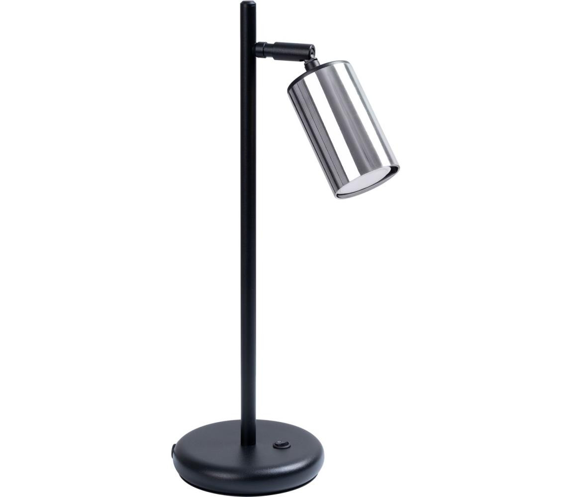 SL.1373 - Stolní lampa WINX 1xGU10/10W/230V černá/chrom