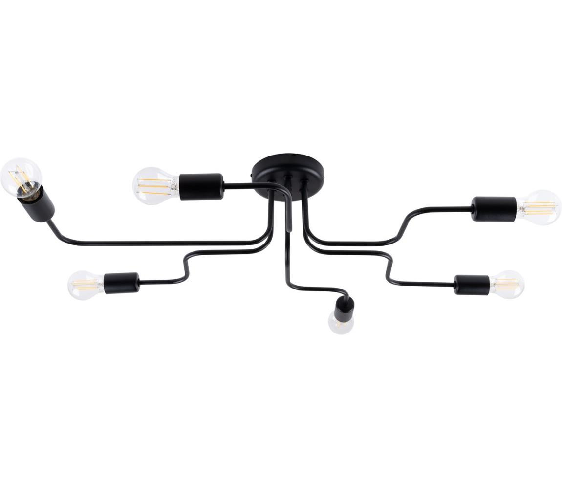 SL.1447 - Přisazený lustr VECTOR 6xE27/15W/230V černá