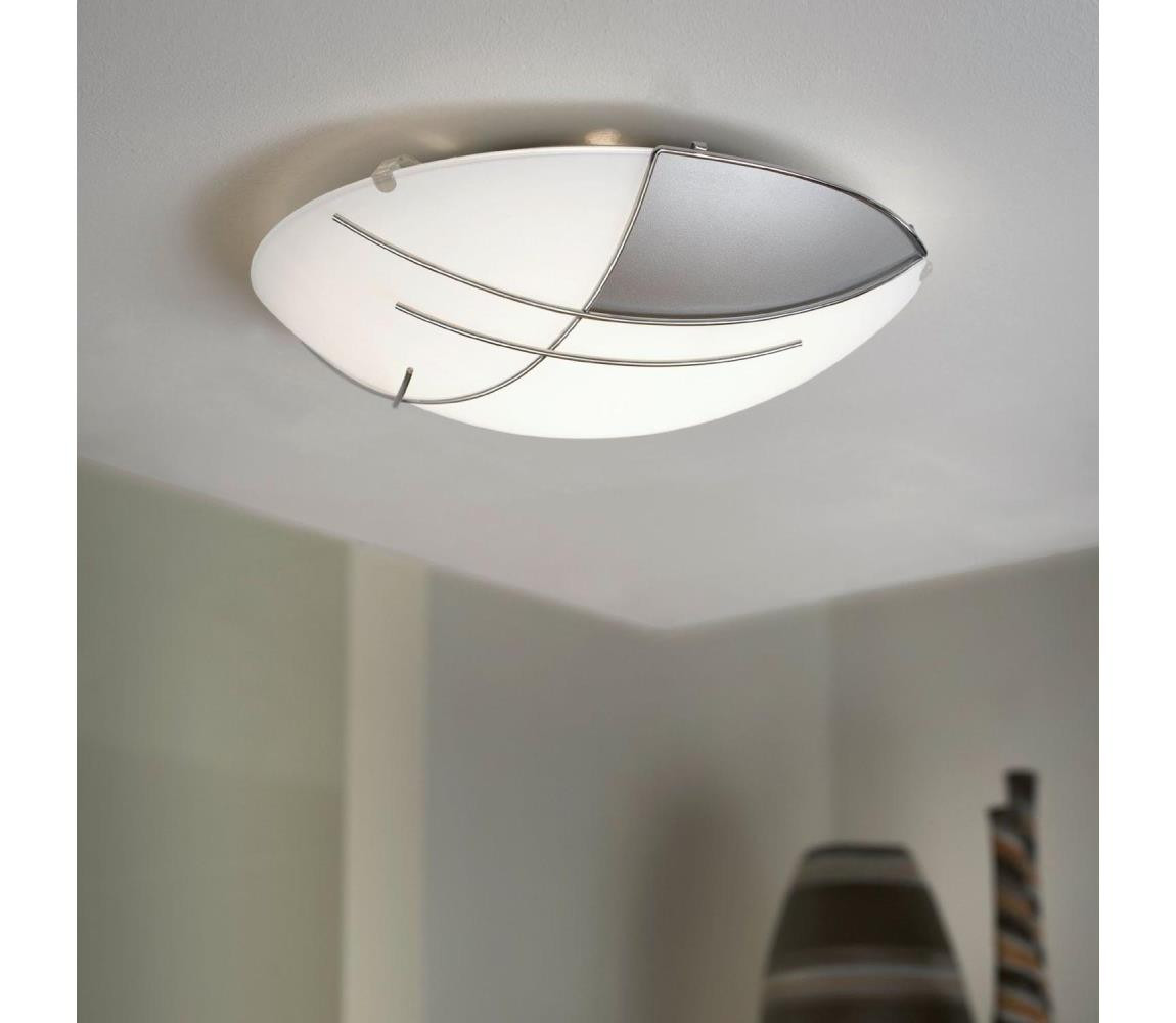 Eglo EGLO 89758 - Nástěnné stropní svítidlo RAYA 1 x E27/60W stříbrná / bílá