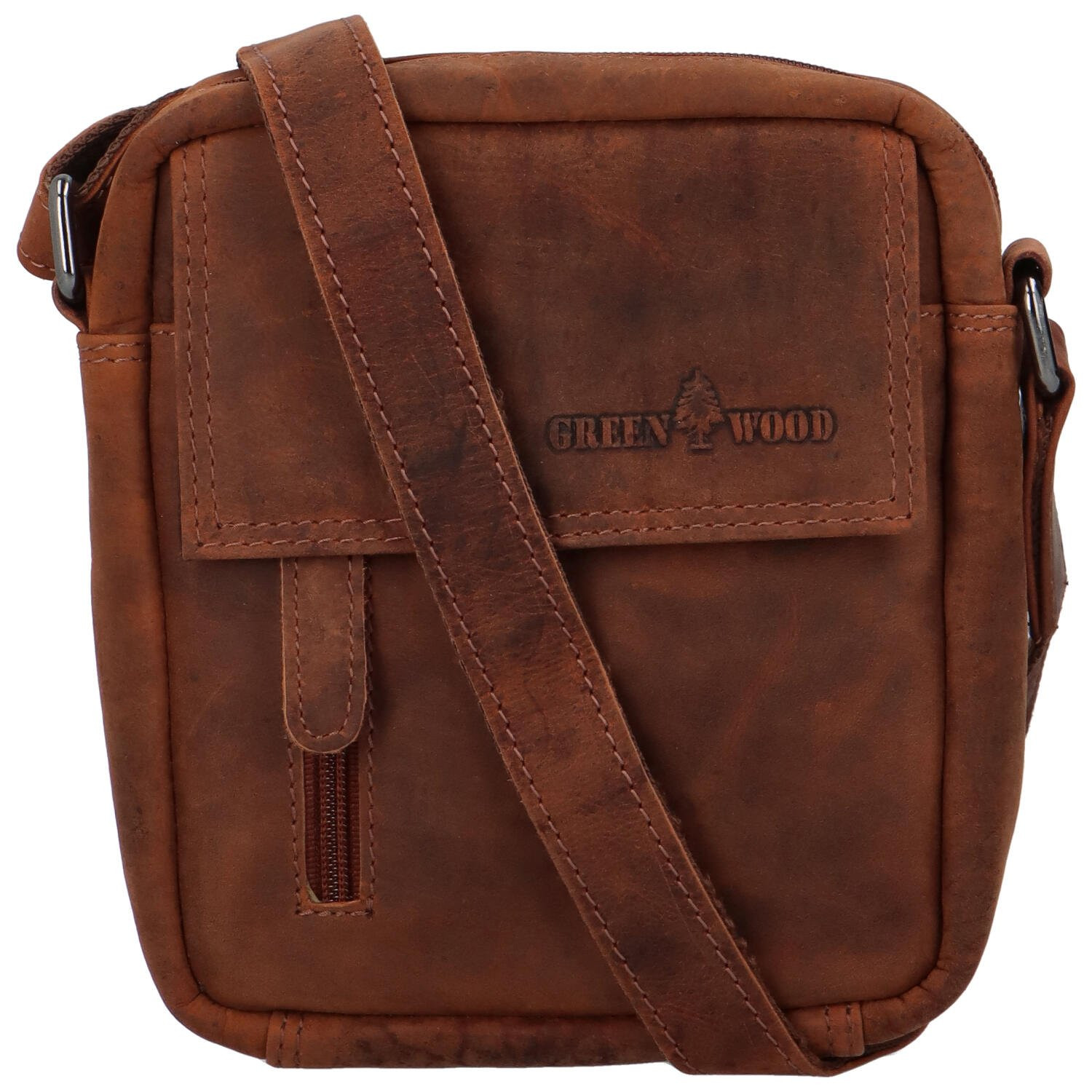 Pánská kožená brašna světle hnědá - Greenwood Peskor hnědá