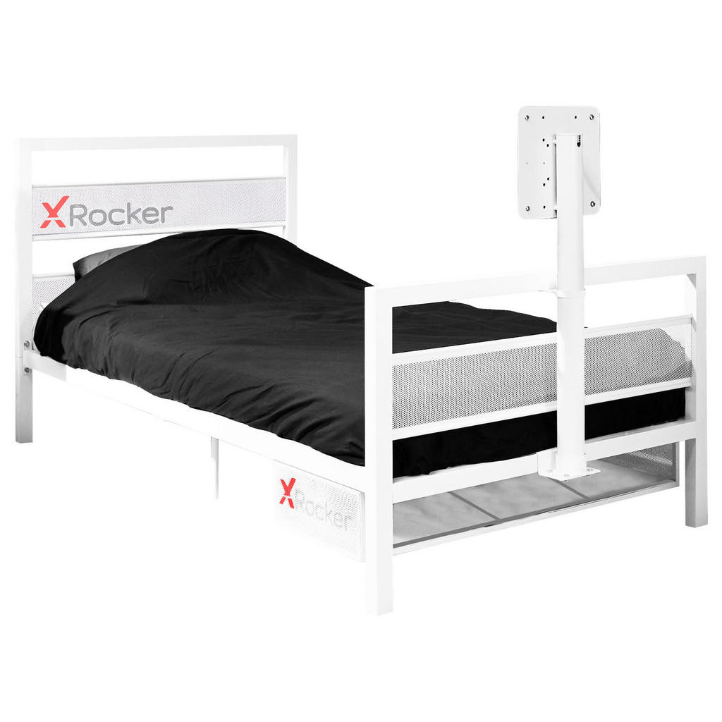 X Rocker KOVOVÁ POSTEL 90/190 cm, kov, bílá